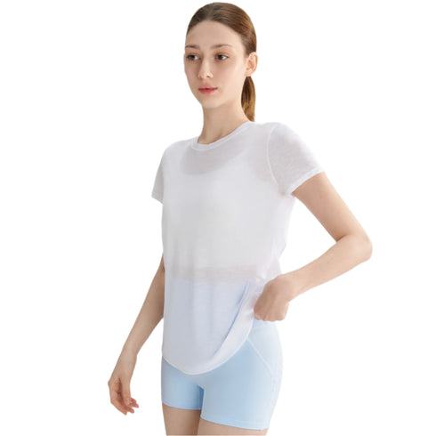 FlexCool Cutout Back Yoga Tee – Breathable & Stylish Activewear